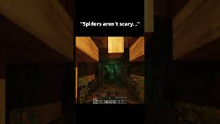 Minecraft spiders just got really scary minecraft minecraftmods minecraftmemes [upl. by Sivatco218]