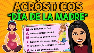 ACRÓSTICOS para EL DÍA DE LA MADRE I Ejemplos FÁCILES [upl. by Nytsirt]