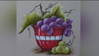 Pintando vasilha com uvas [upl. by Roer]