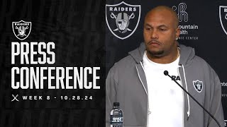 Coach Pierce Presser  102824  Raiders  NFL [upl. by Lazarus]