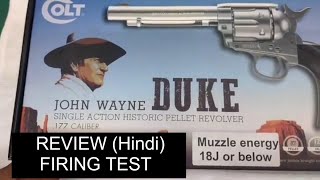 Review amp Firing Test  COLT John Wayne DUKE Single Action Air Revolver [upl. by Luz703]