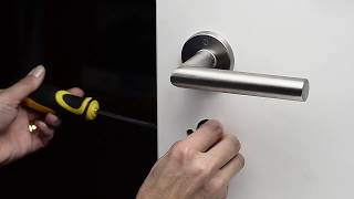 Danalock V3  how to install cylinder in door [upl. by Emarej]