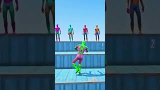 GTA 5 Epic Spiderman Reverse Ragdolls Jumps Fails case 268  SpiderMan Reverse shorts [upl. by Ambros]