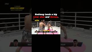 Rodtang lands a big LIVER SHOT and THROWS opponent Jesus muaythai muaythaifighter thaiboxing [upl. by Neyugn94]