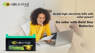 Gold Star Solar Battery  Say Goodbye to High Electricity Bills with Gold Star Solar Batteries [upl. by Urana143]