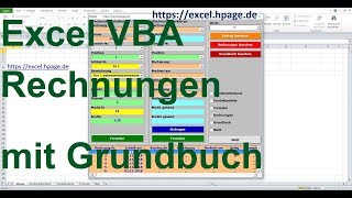 Excel VBA Rechnungsprogramm mit Grundbuch Kundendatenbank und Produktpalette [upl. by Lap]