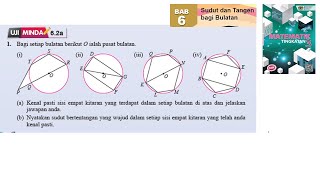 KSSM Matematik Tingkatan 3 Bab 6 sudut dan tangen bagi bulatan uji minda 62a no1 tingkatan 3 [upl. by Enilec]