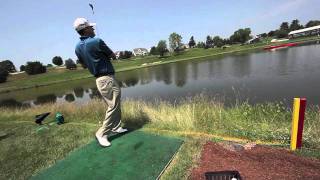 Chad Campbell Travelers Championship Umbrella Shot [upl. by Natsyrt]