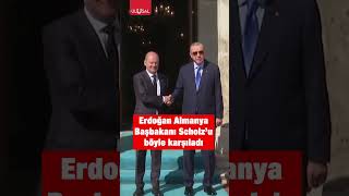 Erdoğan Almanya Başbakanı Scholzu böyle karşıladı shorts erdoğan almanya [upl. by Htrahddis836]