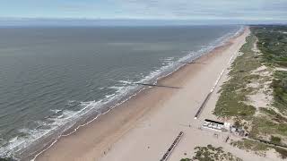 Bredene Strand drone view 2024 [upl. by Ahseinet]