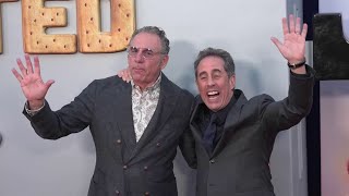 Reclusive Michael Richards reunites with Jerry Seinfeld on first red carpet in 8 years [upl. by Etteiram]