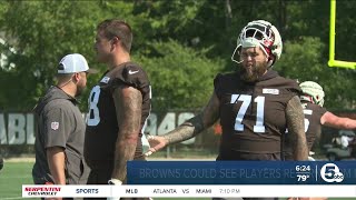 Browns Jack Conklin Jedrick Wills Jr could make returns from injury in game against Giants [upl. by Mauceri955]