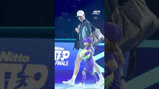 La piccola Francesca scopre che accompagnerà Jannik Sinner in campo alle ATP Finals 2024 🦊❤️🥲 [upl. by Anoynek]