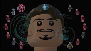 All Tony Stark Iron Man SuitUp Animations in LEGO Marvel Videogames [upl. by Derrek]