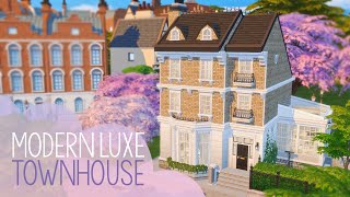 Modern Luxe Townhouse  The Sims 4 Stop Motion Build  NoCC [upl. by Anilegna415]