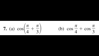 solve for cospi4  pi3 and cospi4  cospi3 [upl. by Arihsaj]