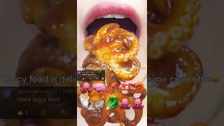 asmr SPICY WEBFOOT OCTOPUS 쭈꾸미 eating sounds [upl. by Walcott]