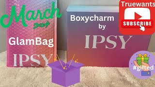 IPSY March 2024 Unboxing amp Swatches GlamBag amp Boxycharm giftedbyipsy ipsydotcom BoxyCharm Spoiler [upl. by Inilam]