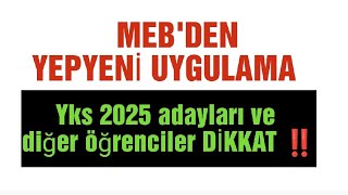 Yks 2025 adayları ve diğer öğrenciler dikkat quotMEBİquot yi tanı ‼️ 🔥 yks2025 2025yks meb [upl. by Ahseekal]