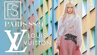 LOUIS VUITTON French Luxury Fashion SS24 Paris Fashion Week 4K feat Rianne Van RompaeyMona Tougaard [upl. by Amliw]