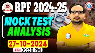 RPF Mock Test 202425  RPF Mock Test Analysis 27 Oct  RPF SI amp Constable 2024  By Ankit Sir [upl. by Upton]