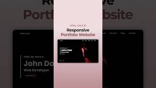 Responsive Personal Portfolio Website Using HTML CSS And JavaScript [upl. by Akvir301]