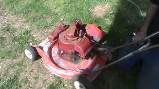 Old Toro Wind to Start lawn mower [upl. by Nlyak315]