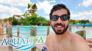 Summer At AQUATICA Orlando Riding New Slides With Quick Queue [upl. by Anahsohs686]