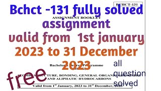 Ignou Bchct 131 fully solved assignment valid from 1st january 2023 to 31 December 2023 [upl. by Herb834]