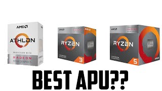 Athlon 3000G vs Ryzen 3 3200G vs Ryzen 5 3400G Benchmarks [upl. by Anitsenre]