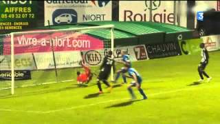 Résumé du match NiortAnger du 21 mars 2014 21 [upl. by Yoccm]