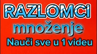 Množenje razlomaka maths video razlomci matematika mnozenje [upl. by Sefton982]