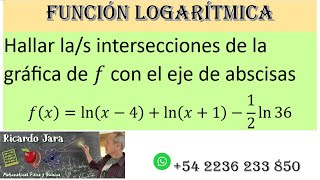 Ceros de una Función Logarítmica [upl. by Mundford]