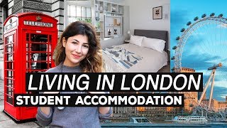 LIVING IN LONDON Student Accommodation  University Halls Studios amp Private Rooms  Atousa [upl. by Atnas]