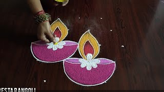 2023 Diwali special rangoli 5×3 dots [upl. by Brenk]