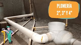 Instalé plomería pvc de 4quot 3quot y 2quot en baño ¡fácil y rápido [upl. by Eletnahc]