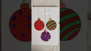 Christmas baubles colouring artshorts colorwithme arttherapy [upl. by Eerrahs135]