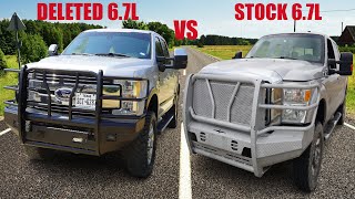 Deleted 67L vs Stock 67L Powerstroke [upl. by Allistir]