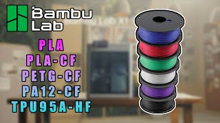 BAMBU LAB  Filamente  PLA  PETG  PA12 mit CF drin  UNBOXING [upl. by Ehrsam]