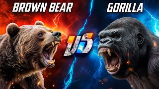 Brown Bear VS Gorilla [upl. by Ferrel]