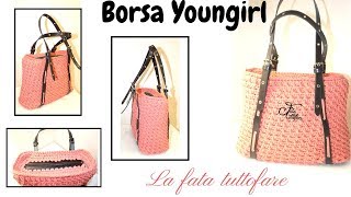 TUTORIAL borsa Youngirl con filato tagliatellalafatatuttofare [upl. by Crotty]