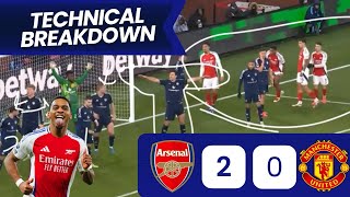 Simple Corners Win The Game Arsenal 2 Manchester United 0 Analysis [upl. by Yruy158]