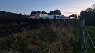 HST heading a AberdeenGlasgow train near Auchterarder 141024 [upl. by Feirahs]