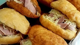 Bokits antillais tellement moelleux 😍 ultra gourmet sandwich  fried bread 🥪 [upl. by Merissa]