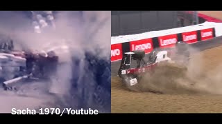 Jochen Mass crash 1982  Zhou Guanyu crash 2022 sidebyside comparison [upl. by Giliane870]