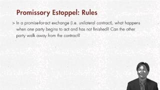 Contract Law Promissory Estoppel  quimbeecom [upl. by Dickinson]