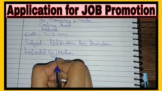 Application for JOB promotion  How to write letter for JOB Promotion [upl. by Lam]