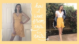 Turning an Old Dress Into a New Wrap Skirt [upl. by Amin]