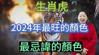 生肖虎！在2024年【龍年】最旺的顏色是什麼顏色？那生肖屬虎人在2024年最忌諱的顏色又是什麼顏色呢？用對顏色旺運一整年！這期視頻講述生肖虎在2024龍年最旺，最忌諱的顏色！生肖 運勢 財運 [upl. by Garaway461]