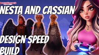 Dress Designs speed build  Nesta and Cassian inspired Designs  Disney dreamlight valley [upl. by Aicilak]